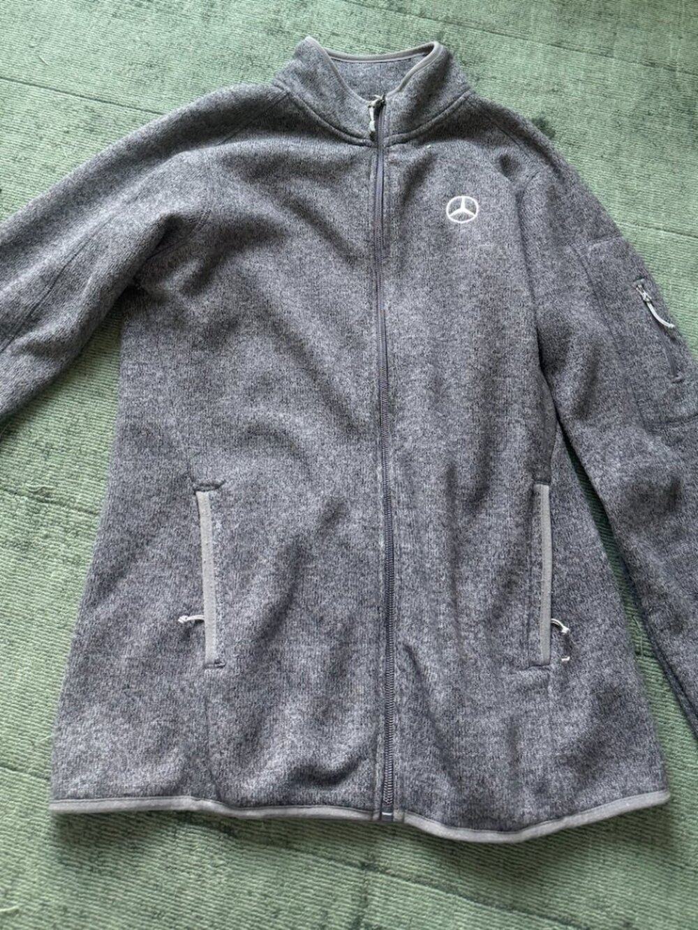 Mercedes Benz USA Collection Grey Fleece Zip Up Jacket